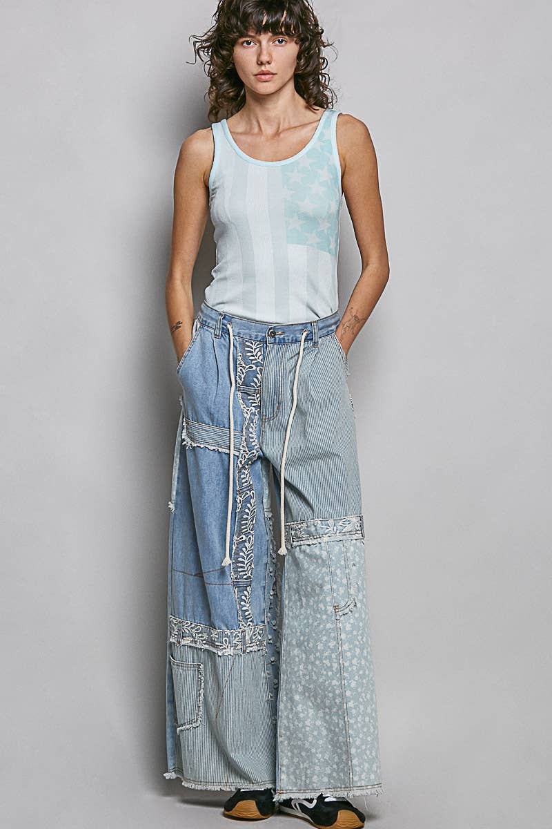 Patchwork Queen-Multi Denim