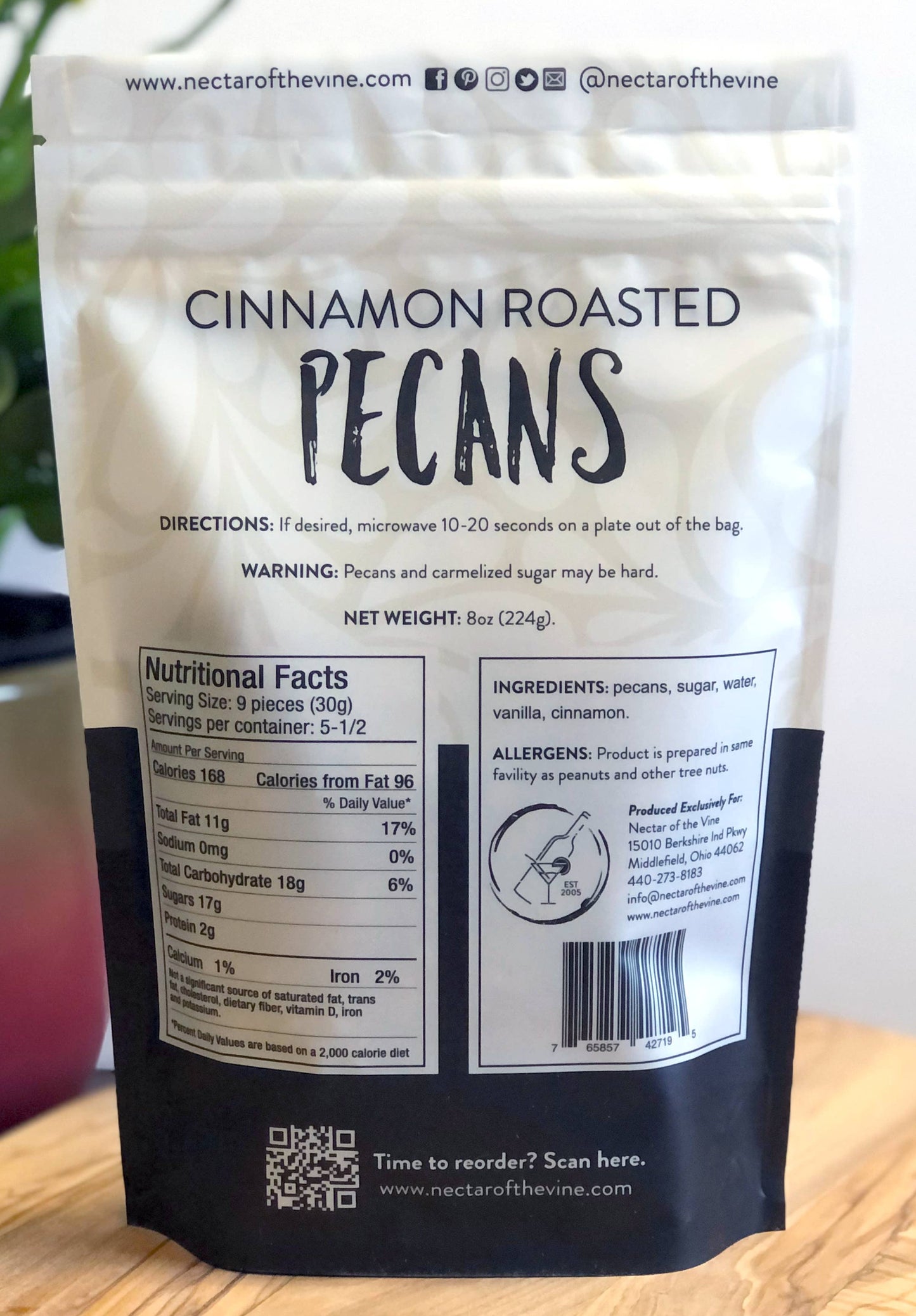 Nectar of The Vine-Cinnamon Kettle Roasted Pecans