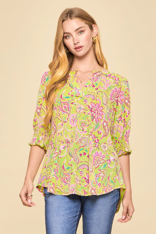 The Lizzy Top- Sage Pink