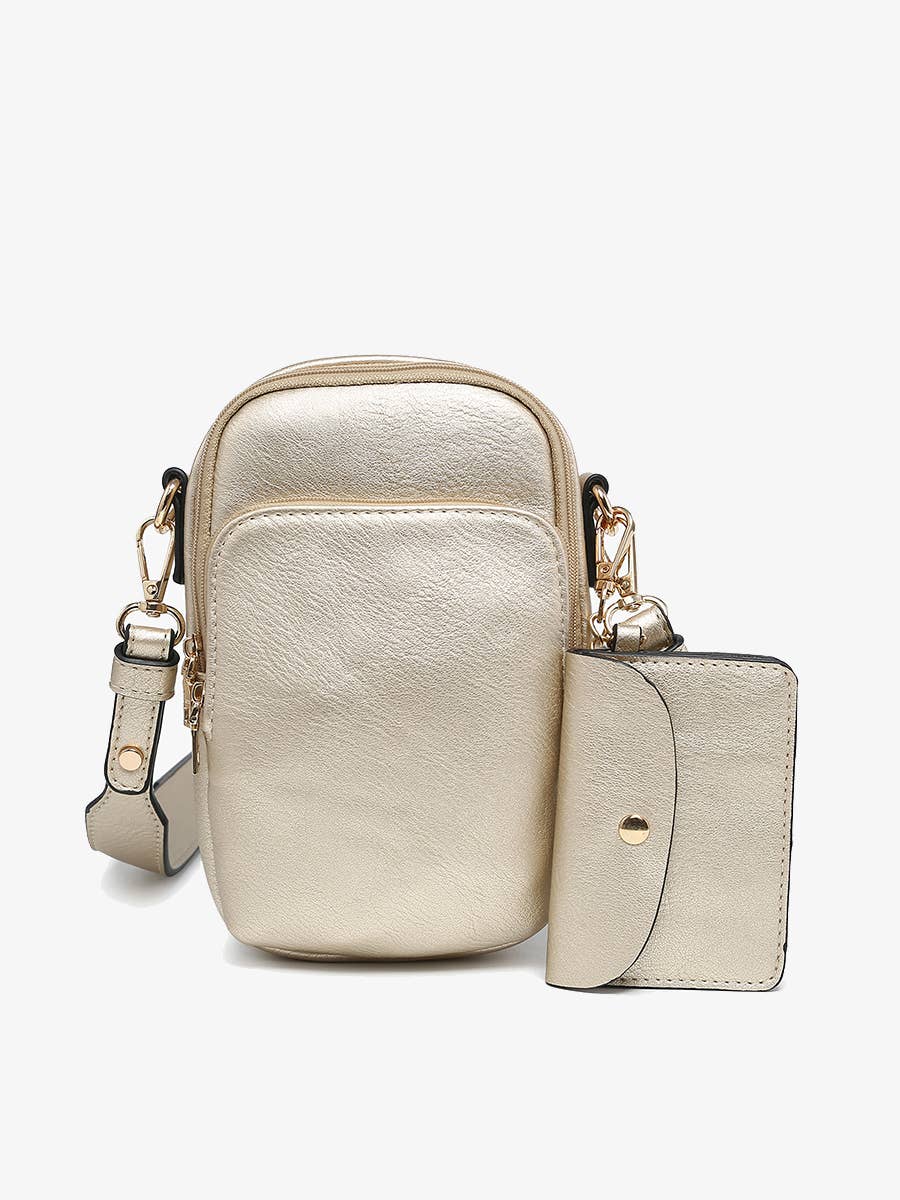 Parker Compartment Crossbody-Light Gold