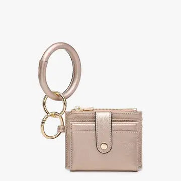 Sammie Mini Snap Wallet w/ Ring- Rose Gold
