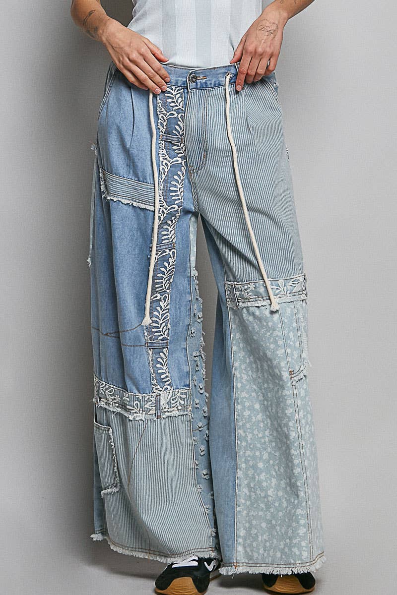 Patchwork Queen-Multi Denim