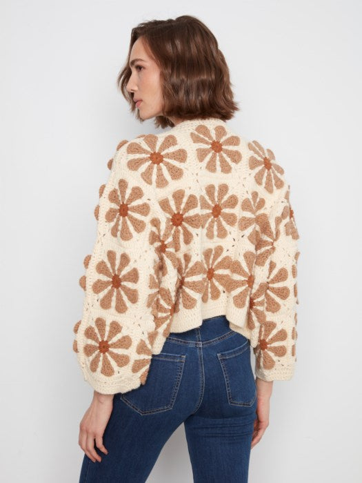 Charlie B Floral Crochet Cardigan