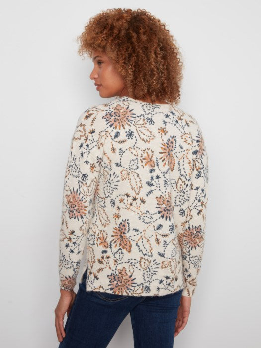 Charlie B Print Sweater- Snowflake