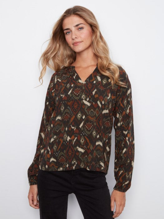 Popover Blouse- Ikat
