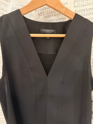 Liverpool Sleeveless V-Neck Tank-Black