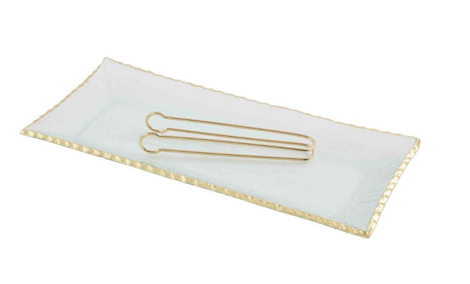 Gold Edge Platter Set