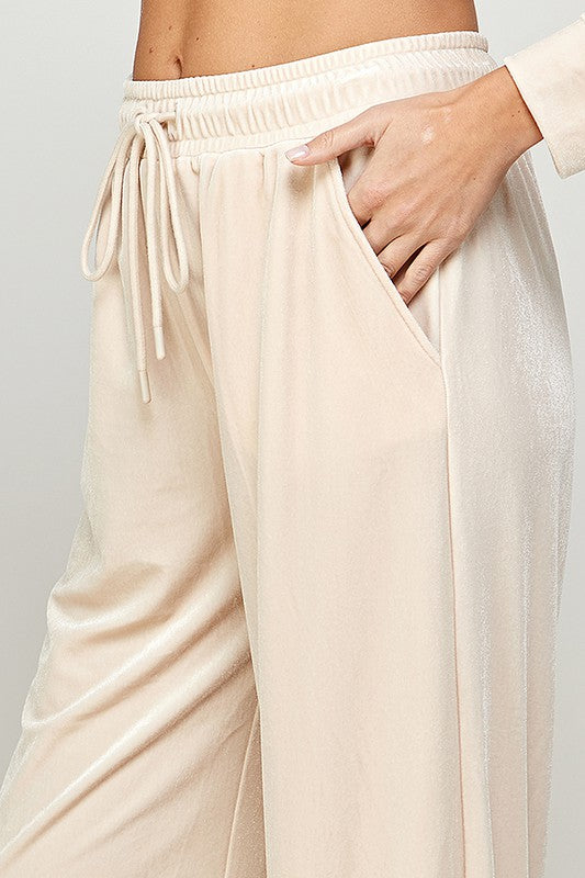 Velvet Wide Crop-Cream