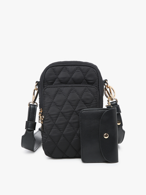 Parker Quilted Crossbody-Black