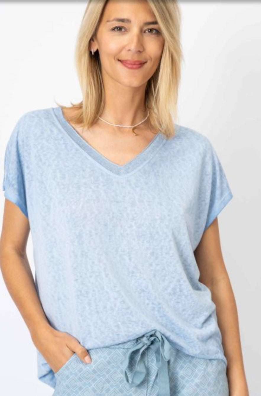 The Elise Top-Blue
