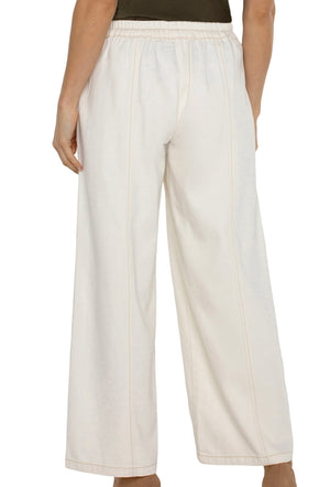 Wide Leg Trouser-Antique ecru