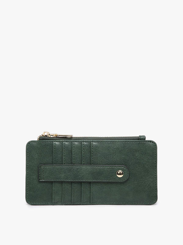 Saige Slim Card Holder Wallet- Hunter Green