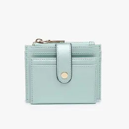 Sam Mini Snap Wallet/ Card Holder- Ice Blue