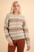 Color Block  Sweater-Cream