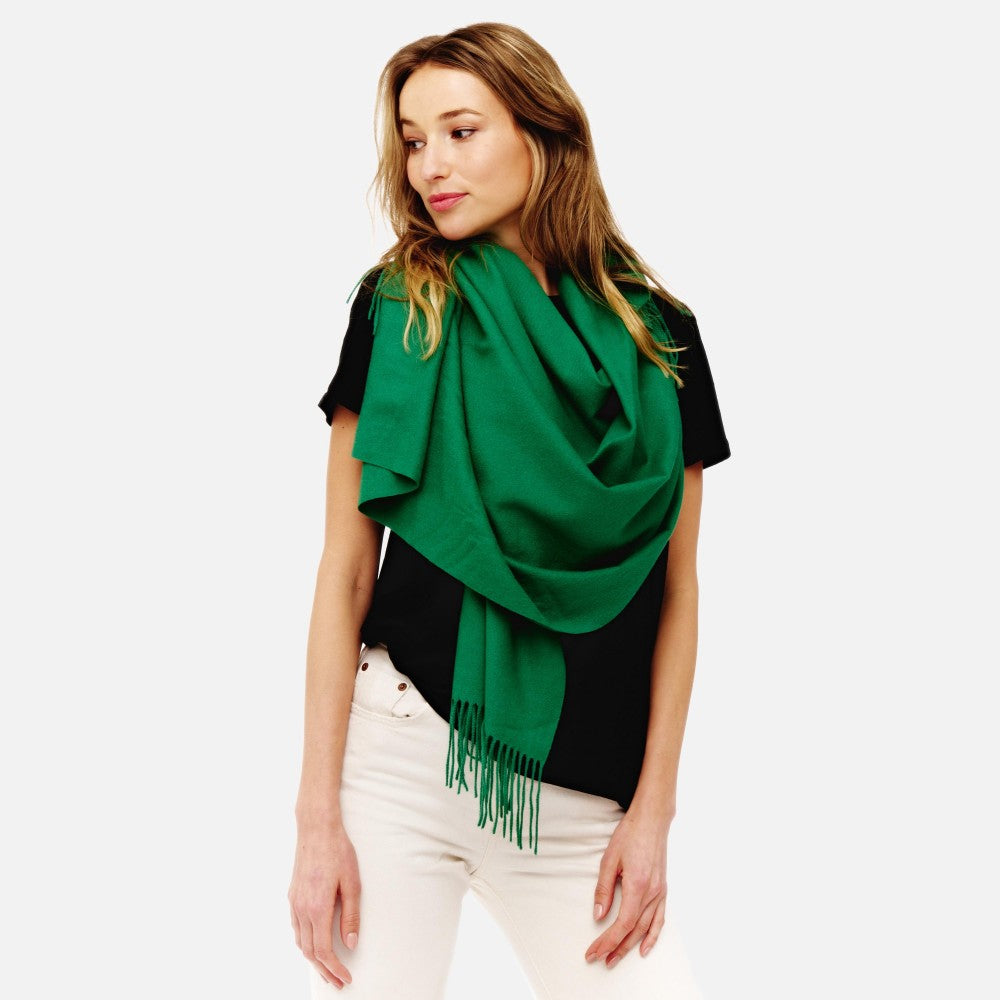 Cashmere Blend Scarf-Green