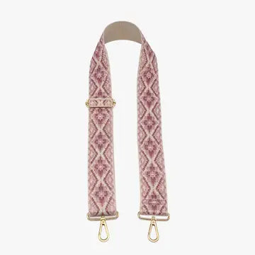 Tribal Pink/Mauve Brown Guitar Strap