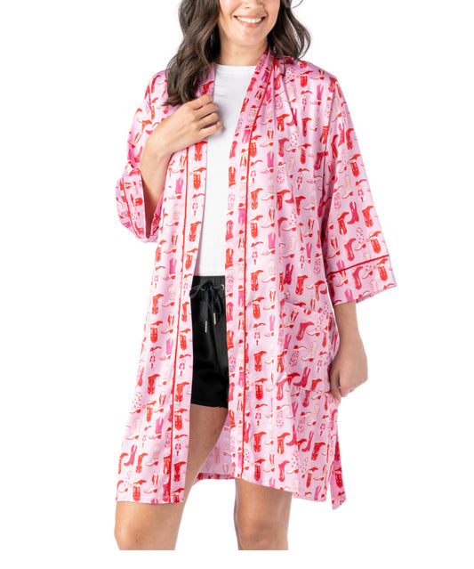 Satin Robe-Bootie Sleep