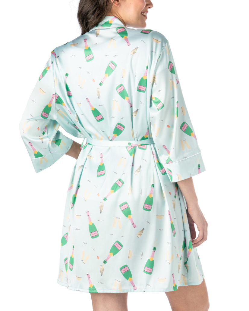 Satin Robe-Bubbles & Brunch