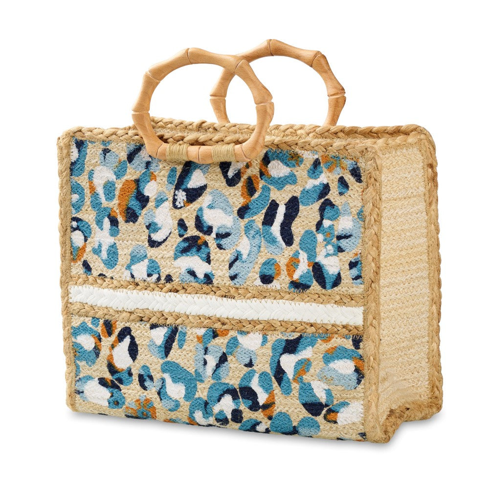 Woven Jute Bag-Blue