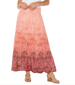 Liverpool Woven Maxi Skirt-Ombre