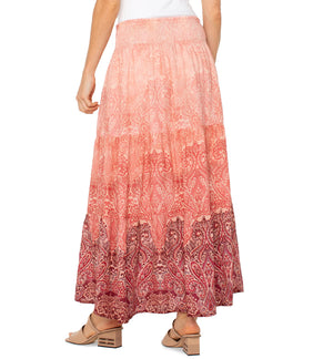 Liverpool Woven Maxi Skirt-Ombre
