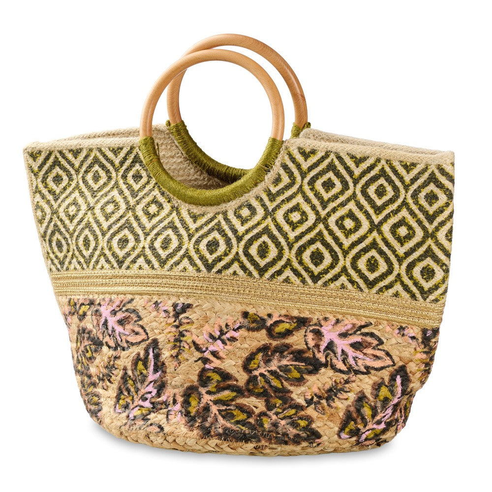 Woven Tote-Green