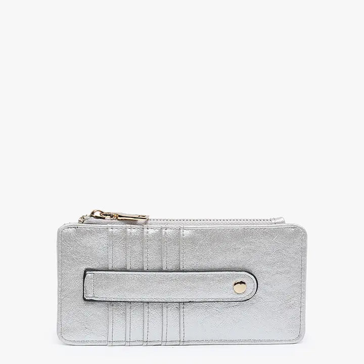 Saige Slim Card Holder Wallet-Pearl