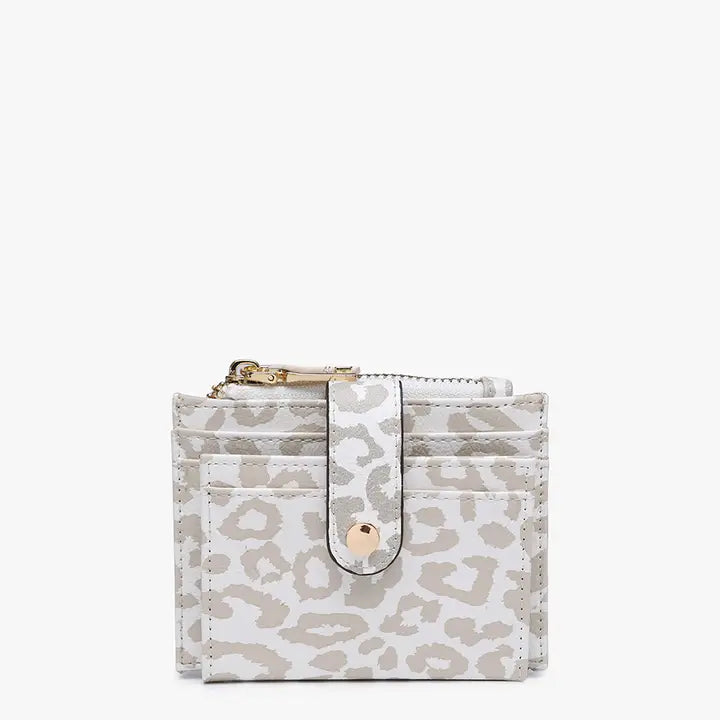 Sam Mini Snap Wallet/ Card Holder- Lt. Cheetah