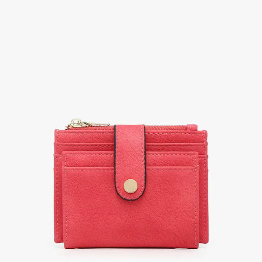 Sam Mini Snap Wallet-Hot Pink