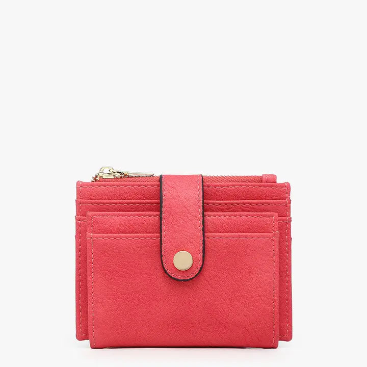 Sam Mini Snap Wallet-Hot Pink