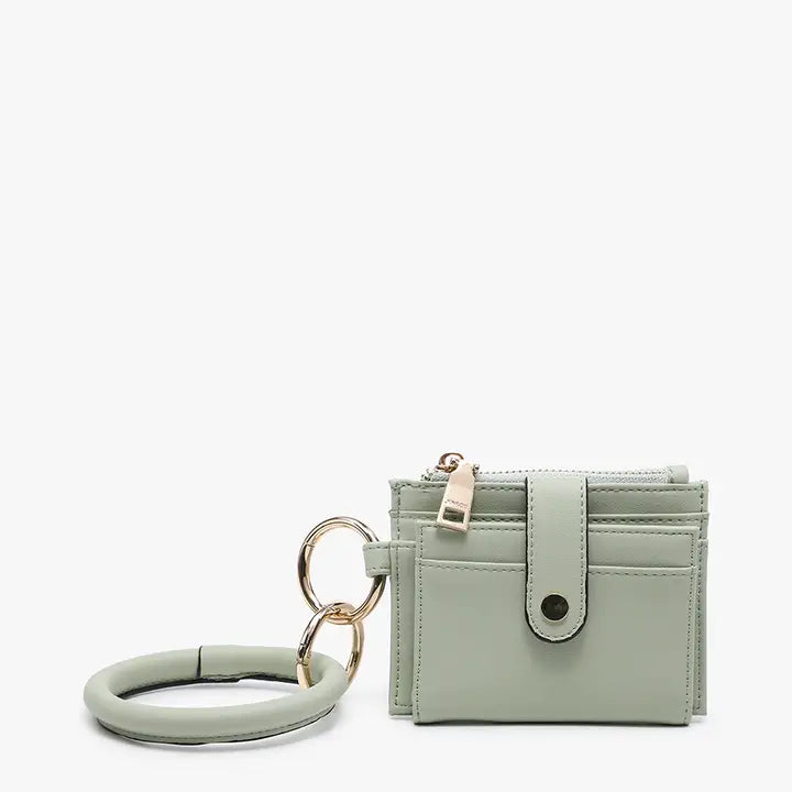 Sammie Mini Snap Wallet w/ Ring-Sage