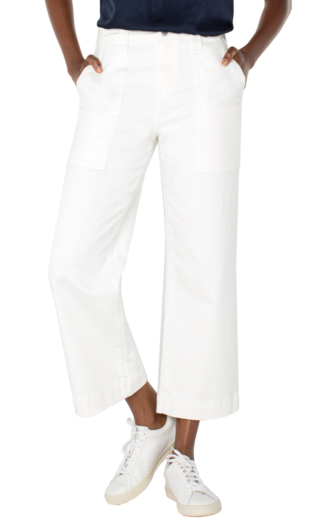 Liverpool-Stride HR Wide Leg Crop-Bone