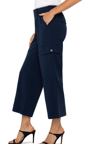 Liverpool HR-Cargo Crop-Navy