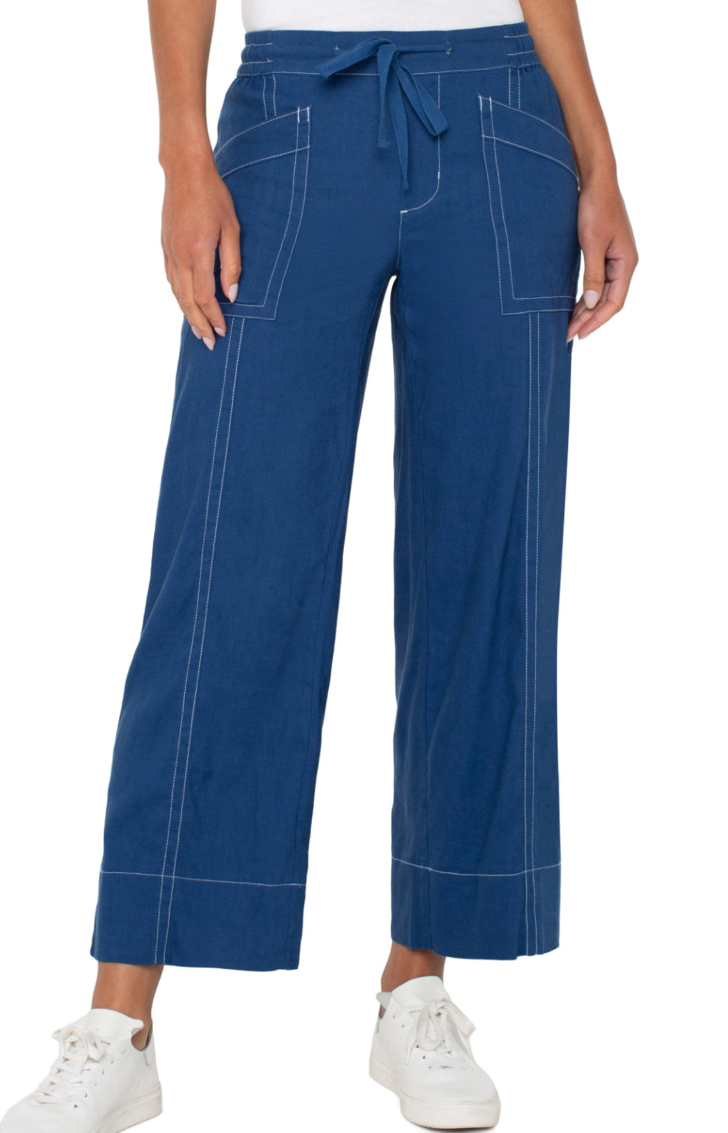 Liverpool-Pull-On Wide Leg-Blue