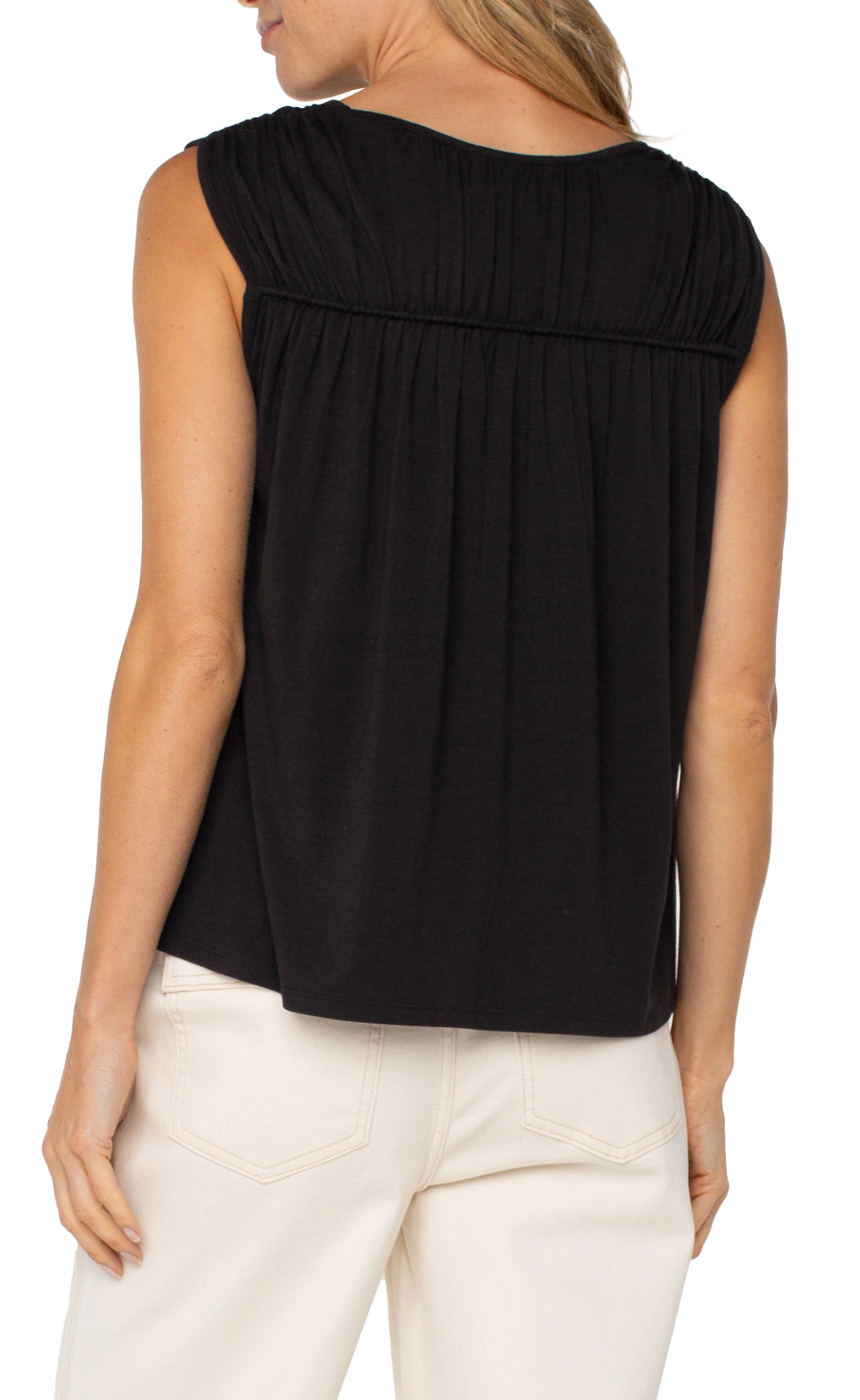 Liverpool-Sleeveless Knit-Black