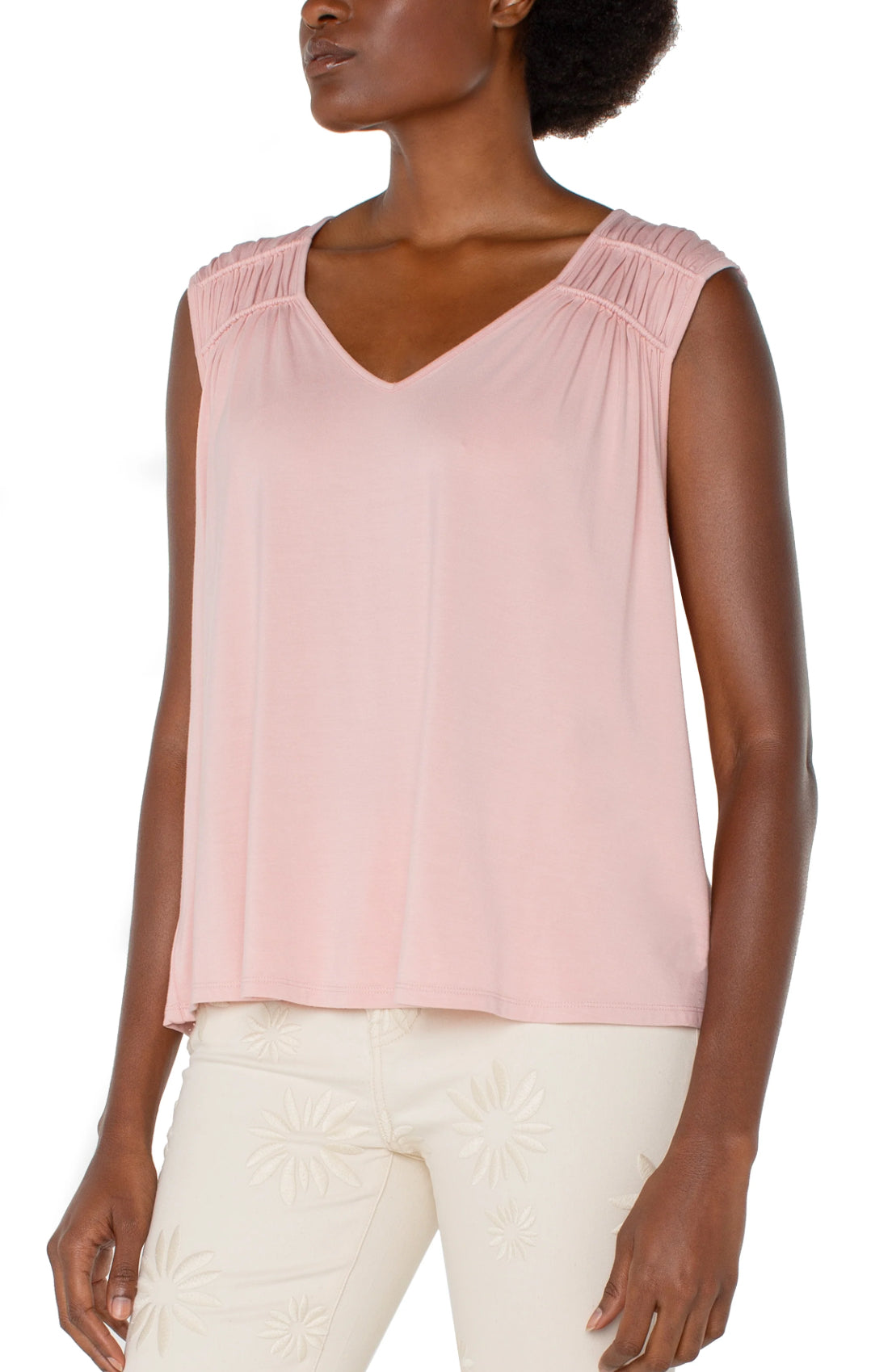 Liverpool-Sleeveless Knit-Soft Pink