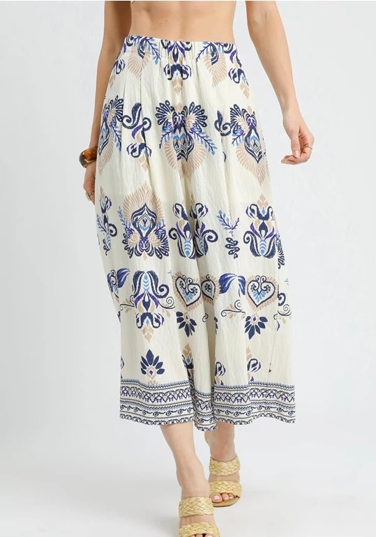 Boho Wide Leg-Navy