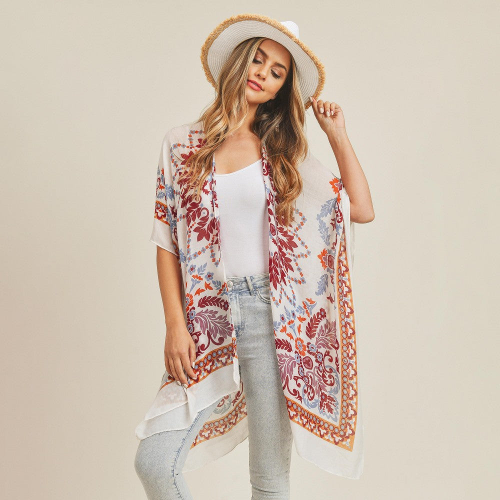 Damask Kimono-Beige