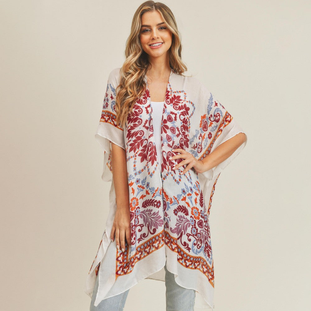 Damask Kimono-Beige