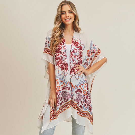 Damask Kimono-Beige