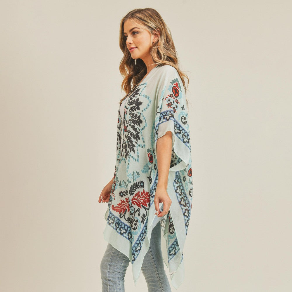 Damask Kimono-Blue