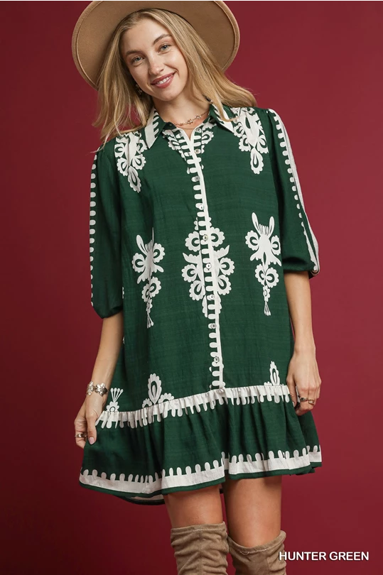 The Corey Dress-Hunter Green