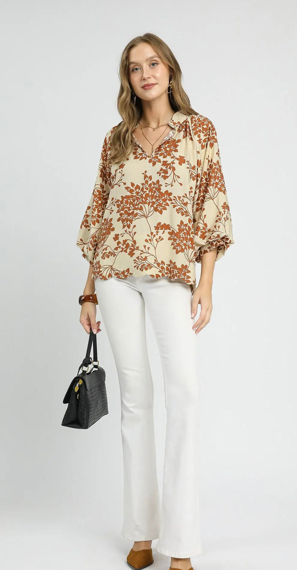 Cherry Blossom Print-Caramel