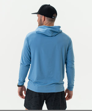 Burlebo-Performance Hoodie-Steel Blue