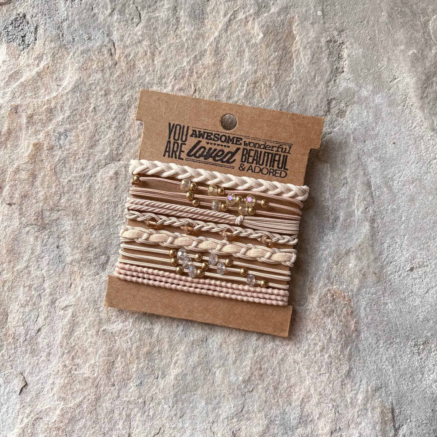 Boho Hair Ties|Beige