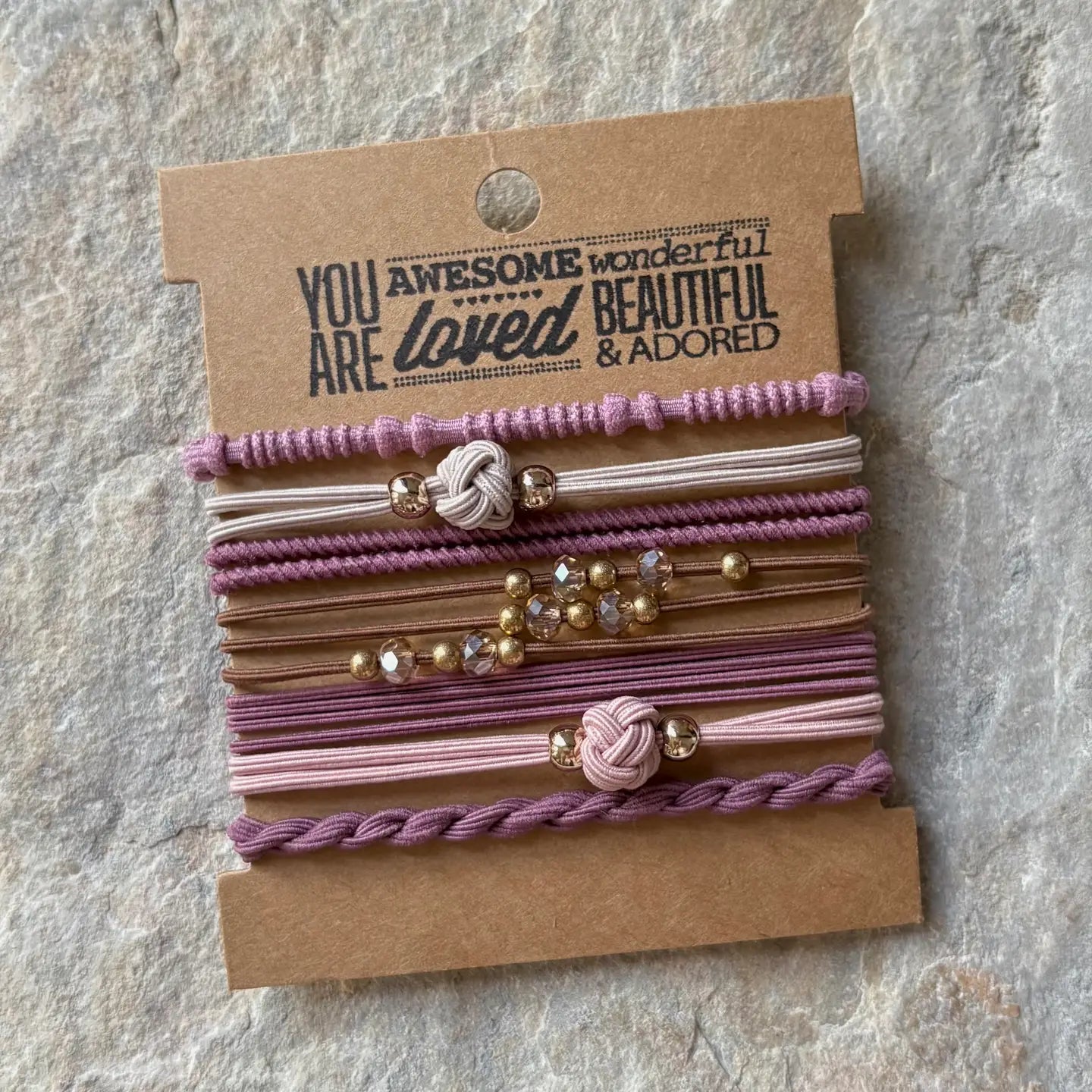 Boho Hair Ties-Purple