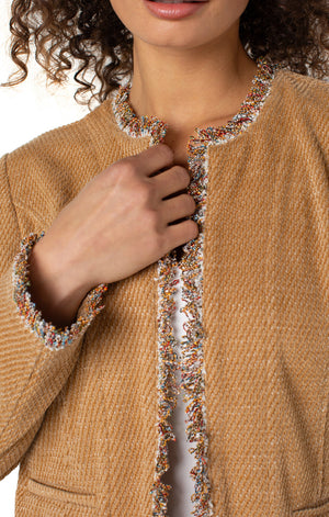 Liverpool-Collarless Jacket-Honey
