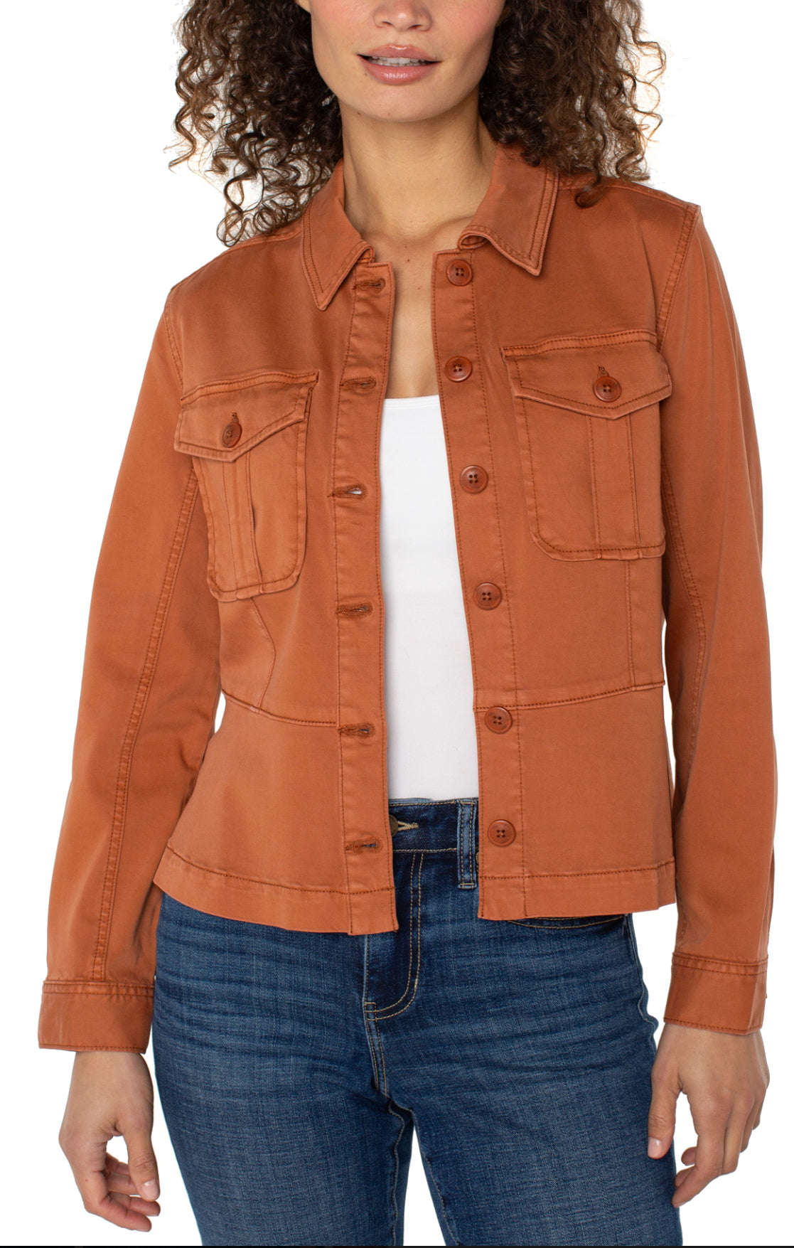Liverpool Peplum Hem Jacket-Ginger Spice