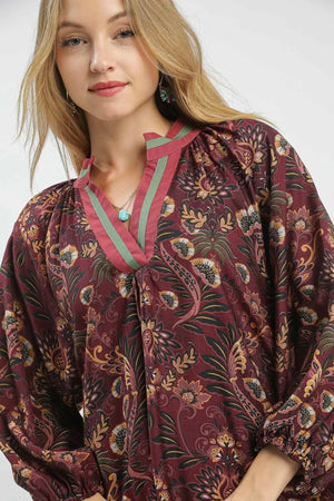 The Grace Dress-Wine Mix