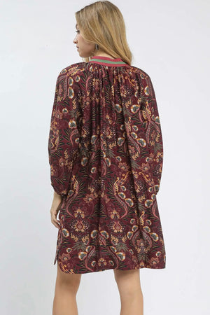 The Grace Dress-Wine Mix